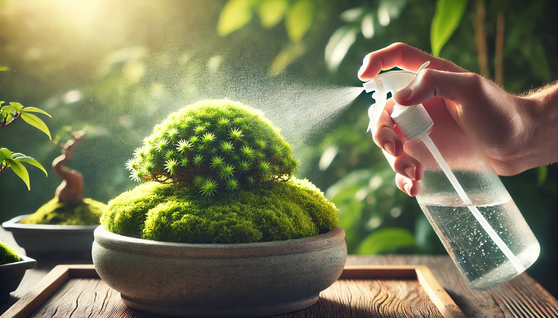 盆栽の苔に水やりはいつしたらいいですか？