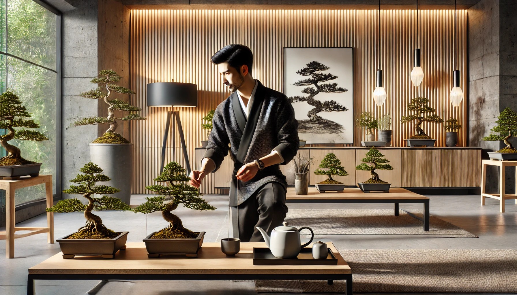 小島鉄平の盆栽の経歴