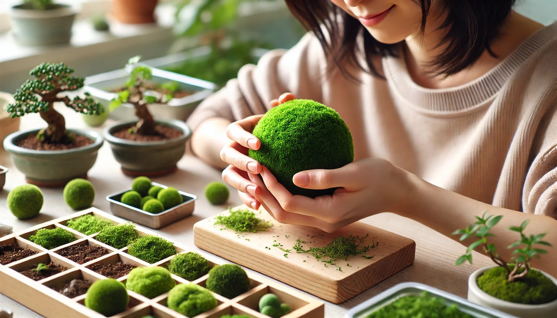 苔を使ったワークショップを体験